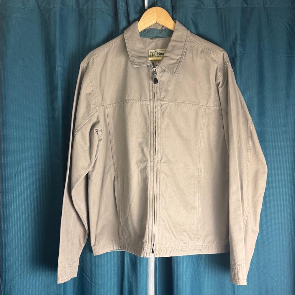 L.L. Bean Light Taupe Men's Lightweight Chore Jacket